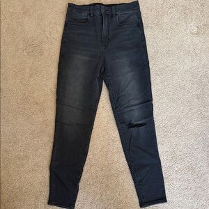 American Eagle Curvy Super Hi-rise Jeggings Black Size 8